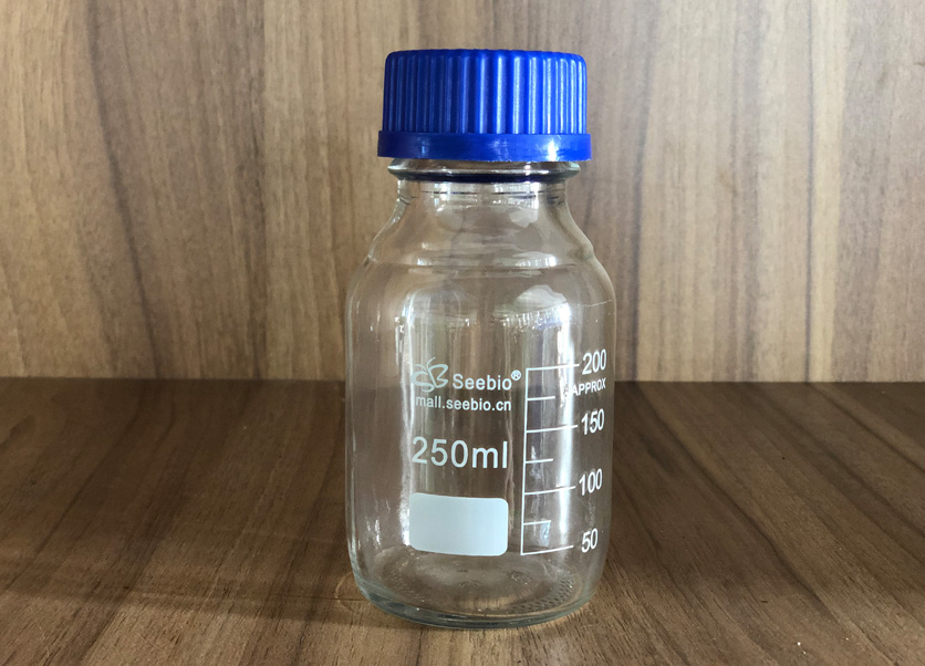 藍蓋試劑瓶，透明，250ml