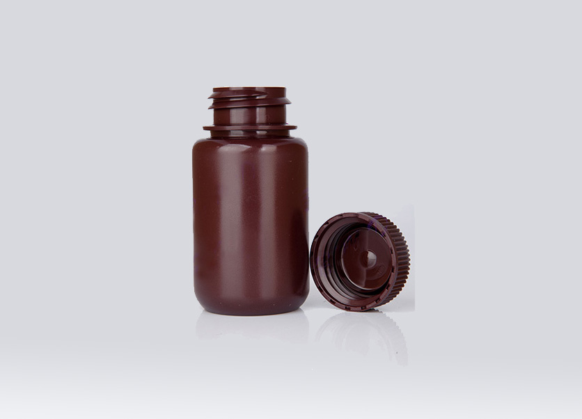 廣口試劑瓶，棕色，125ml